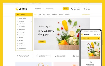 Veggies - многоцелевая тема WooCommerce