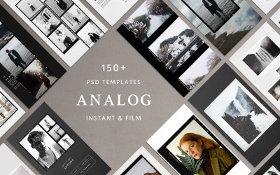 Film analogico e istantaneo - Kit modello di social media