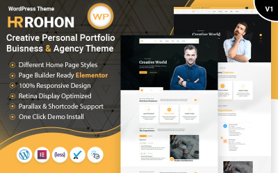 Rohon - kreativní osobní portfoliové podnikání a téma WordPress WordPress