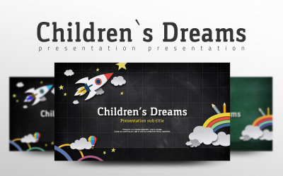 Children&#039;s Dreams PowerPoint template
