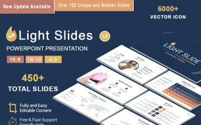 Işık Slaytları PowerPoint şablonu