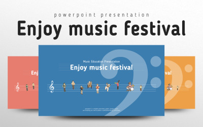 Njut av musikfestival PowerPoint-mall