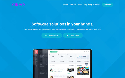 Oreo - App Landing Page Template