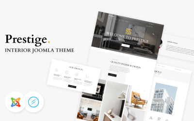 Prestige - Joomla-sjabloon voor interieurontwerp met meerdere pagina&amp;#39;s