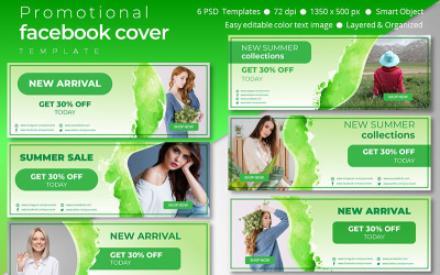 Promotional Facebook Cover Template for Social Media