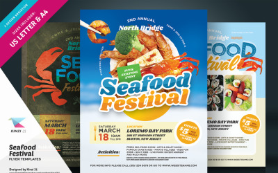 Seafood Festival Flyer - Vállalati-azonosság sablon