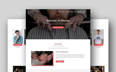 Borotvált - Barber shop html céloldal sablon