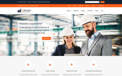 "Industrx Business-Industry" Responsive Joomla Template №102884