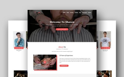 Shaven - Barber shop html Landing Page Szablon