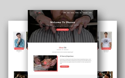 Shaven - Barber shop html Mall för målsida