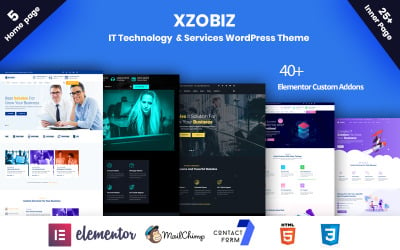 Xzobiz - Motyw WordPress dotyczący technologii i usług IT