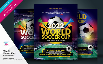 Soccer World Cup szórólap - Vállalati-azonosság sablon