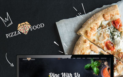 Bootstrap Pizza Food - HTML for restaurant, cafe or pizzeria Landing Page Template Nyítóoldal sablon 103095