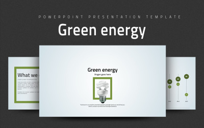 Groene energie PowerPoint-sjabloon