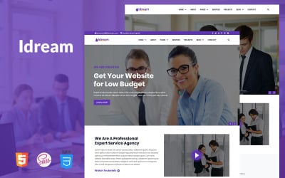 Idream - багатоцільовий адаптивний HTML веб-сайт