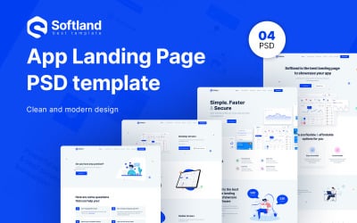 Softland- Software Store PSD Template