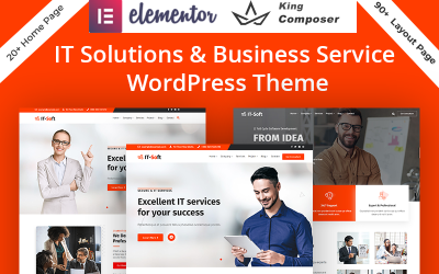 "Technology & IT Solution Services" - адаптивний WordPress шаблон №103097