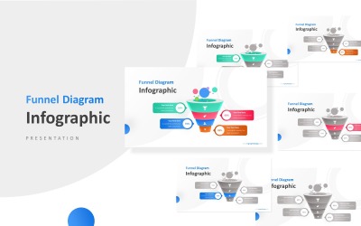 Üzleti keret a csatorna infografika bemutató PowerPoint-sablonjában