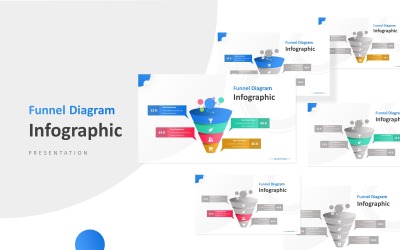 Vezető stratégiai csatorna Infographic bemutató PowerPoint sablon