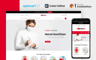 Covidex - Health + Medicine Store OpenCart Template