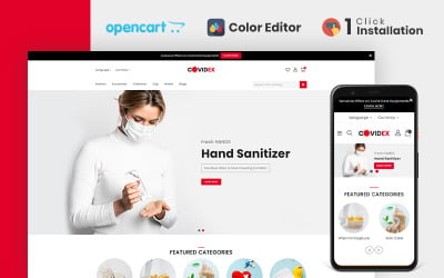 Covidex - шаблон OpenCart для магазина Health + Medicine Store