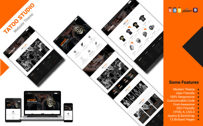 Tatoo Studio Website Template