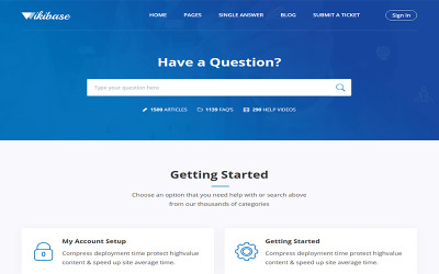 Reszponzív Wikibase - Knowledge Base and Documentation HTML Website Template Weboldal sablon 103383