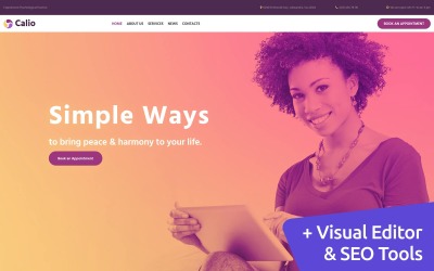 Calio - Modèle Moto CMS 3 de psychologie