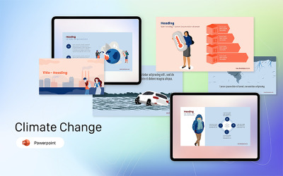 Modelo de PowerPoint sobre mudança climática
