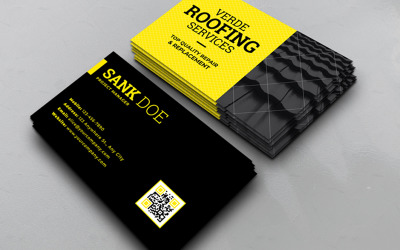 Roofing Service Business Card - Corporate Identity Template