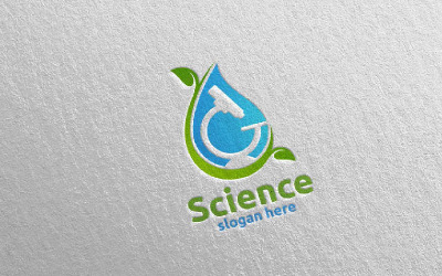 Bilim ve Araştırma Laboratuvarı Tasarım Konsepti Logo Şablonu
