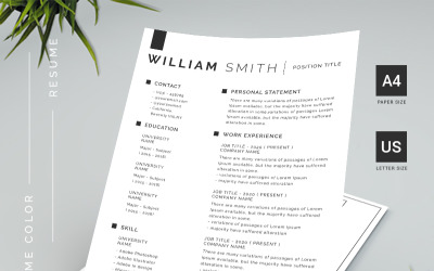 Plantilla de curriculum vitae de William Smith