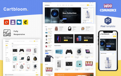 "CartBloom - Multipurpose Electronic WooCommerce Theme" 响应式WooCommerce模板 #103658