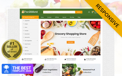 Responsive FreshMart - Grocery Store OpenCart Template #103656