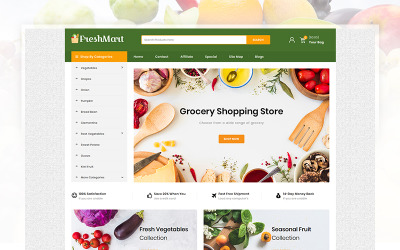 Responsywny szablon OpenCart FreshMart - Grocery Store #103656
