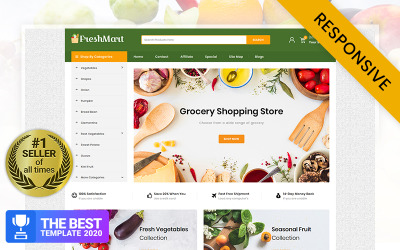 Responsywny szablon OpenCart FreshMart - Grocery Store OpenCart Template #103656