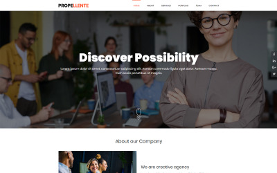 Reszponzív Propellente Multipurpose HTML Landing Page Template Nyítóoldal sablon 103652