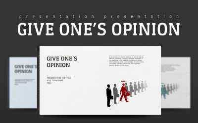 Give One&#039;s Opinion PowerPoint template