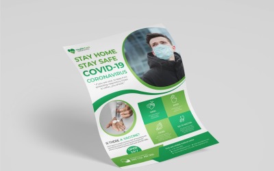 Medizinischer Flyer, COVID-19 Flyer - Corporate Identity Template