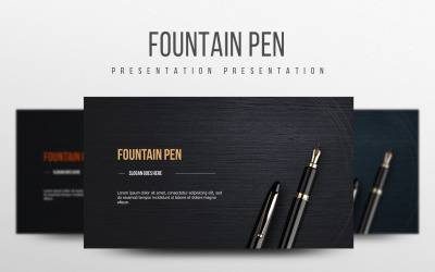 Modelo de PowerPoint de caneta-tinteiro