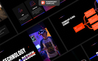 Ash - Sima animált PowerPoint sablon