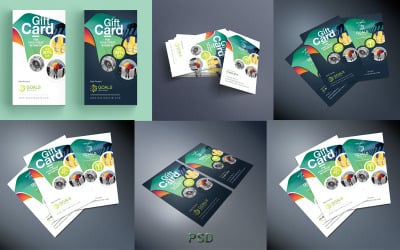 Dark Color Gift Card - Corporate Identity Template