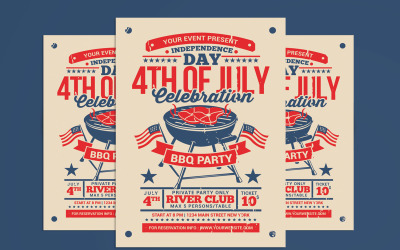 4th of July BBQ Party Celebration - Corporate Identity Template