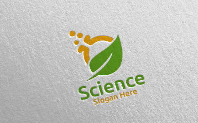 Vetenskap och forskning Lab Design koncept logotyp mall