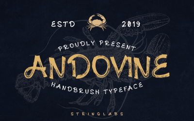 Andovine - Typsnitt för handborste