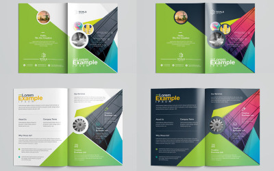 Dark Cover Version Bi-Fold Brochure - Corporate Identity Template
