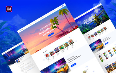 Éléments de l&amp;#39;interface utilisateur du site Web de la boutique de jeux en ligne
