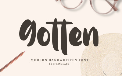 Gotten - Modernt handskrivet typsnitt