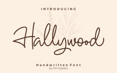 Hallywood - Handskrivet kursivt teckensnitt