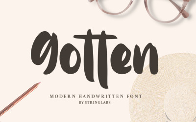 Ottenuto - Carattere moderno scritto a mano